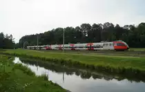 4024 050 + 4024 011 als S 4 (Kirchdorf an der Krems - Linz Hbf) bei Wartberg an der Krems, 08.07.2019.