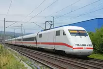 ICE 401 076-5 fährt Richtung Bahnhof Itingen. Die Aufnahme stammt vom 17.07.2019.