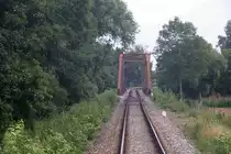 Brücke über die March beim Strecken-Km 8,0 am 20.Juli 2019.