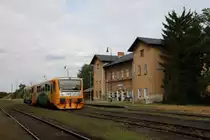 814/914 194, als Sp1679 (Jirkov - Lužná u Rakovníka), am 22.07.2019 im Bf Měcholupy.