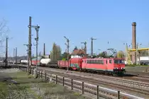 155 134-0 mit EZ 51131 Seelze Mitte - Halle(Saale) Gbf am 16.04.2019 in Köthen