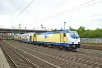 Metronom 146 539-2 am 16.07.19 in Hamburg Harburg vom Bahnsteig aus fotografiert