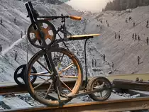 Eine alte Draisine war Anfang Juni 2019 im DB-Museum Nürnberg zu sehen.