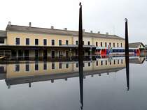  Spieglein, Spieglein in der nassen Blechplatte  wer ist der schönste Bahnhof im ganzen Land?  Ried i.I.; 181103