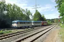 Bei der zweiten Runde nach Northeim gelangte hier der komplette Zug auf den Chip.Hinter dem Hauptsignal rechts geht es übrigens Richtung Seesen/Braunschweig.