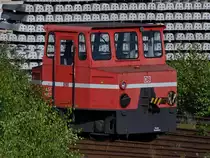 Ein rotes Akkuschleppfahrzeug habe ich Anfang Juni 2019 in Nürnberg entdeckt.