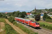 146 216-7 mit der RB 17065 (Offenburg-Neuenburg(Baden)) bei Teningen 14.8.19