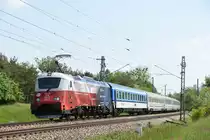 380.004 mit dem Ec 102 kurz vor dem Ziel den ersten BHF in Tschechien Breclav 25.05.19 
