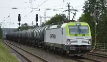ITL - Eisenbahngesellschaft mbH mit  193 786-1  [NVR-Nummer: 91 80 6193 786-1 D-ITL] und Kesselwagenzug am 05.08.19 Saarmund Bahnhof.
