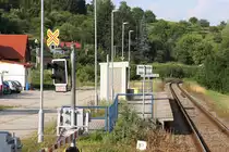 Haltestelle Biskupice u Luhacovice am 20.Juli 2019.