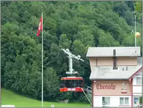 Von Wasserauen führt die Luftseilbahn auf die Ebenalp. (13.07.2019)