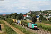 186 216-8 mit dem DGS 44501 (Kaldenkirchen-Basel Bad Rbf) bei Teningen 14.8.19