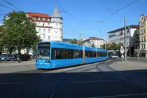 KVG 8NGTW Wagen 607 am 24.07.19 in Kassel als Linie 1