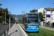 KVG 8NGTW Wagen 609 als Linie 1 am 24.07.19 in Kassel 