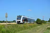 1648 423 hat Groß Ammensleben soeben verlassen und fährt weiter Richtung Barleben und Magdeburg.

Groß Ammensleben 23.07.2019