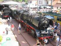 BR 50 3539 der Ulmer Eisenbahnfreude am 24.08.2003 auf dem Bahnhofsfest in Bad Herrenalb bei Karlsruhe