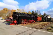 99 234 mit IG HSB-Sonder-PmG am 21.10.2018 kurz vor Einfahrt in die Stieger Wendeschleife. (Bild 2)