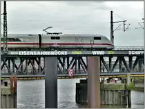 ICE 1 auf der Oberhafenbrücke in Hamburg. (25.05.2019)