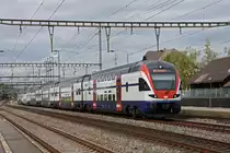 RABe 511 044, auf der S11, durchfährt den Bahnhof Rupperswil. Die Aufnahme stammt vom 31.07.2019.