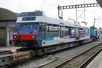 Aare Seeland Mobil/ASm/BTI.
Gleis 1 Bahnhof Ins.
Am 21. August 2019 wurde der ASm GTW Be 2/6 5072, ehemals BTI, mit der Eea 93 für die bevorstehende Aufarbeitung von Ins nach Erlen überführt.
Foto: Walter Ruetsch 