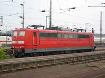 BR 151 016 am 13.09.2003 abgestellt im Hauptbahnhof Karlsruhe