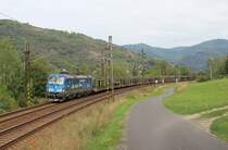 383 006-4 zu sehen am 24.08.19 mit einem leeren Autozug bei Sebuzin.