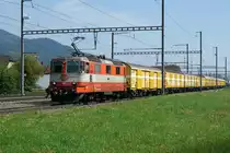 Seit dem 27. August 2019 bei SBB CARGO im Einsatz.
Die SWISS EXPRESS Re 4/4 11009 mit einem der ersten Postzüge bei Oberbuchsiten auf der Fahrt in Richtung Westschweiz am 28. August 2019.
Foto: Walter Ruetsch