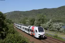 429 121-7 als RE 4263 (Koblenz-Frankfurt(Main)Hbf) bei Bacharach 22.8.19