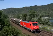 185 584-0 mit dem DGS 41697 (Köln Nippes-Zizers) bei Bacharach 22.8.19