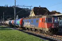 Re 620 051-3  DORNACH / ARLESHEIM  im herbstlichen Emmental unterwegs am 12. September 2019.
Mineralölzug Basel Birsfelden Hafen - Grünenmatt.
Foto: Walter Ruetsch