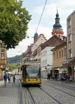 VBK - Verkehrsbetriebe Karlsruhe.
Strassenbahnimpressionen der Linie 1 vom 13. September 2019.
Foto: Walter Ruetsch