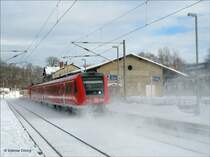 612 488 + 612 482 als IRE 3085 N�rnberg - Dresden machen sich hier aus dem (Schnee-) Staube; Klingenberg-Colmnitz, 26.01.2007
