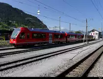 RhB - Triebzug ABe 4/16 3112 im Bahnhofsareal in Landquart am 19.09.2019