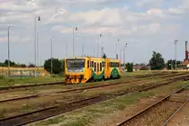 CD 914 067-4 fährt am 09.August 2019 als Os 24811 (Okrisky - Znojmo) in den Bahnhof Moravske Budejovice ein.