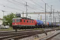 Re 620 056-2 durchfährt den Bahnhof Pratteln. Die Aufnahme stammt vom 06.09.2019.