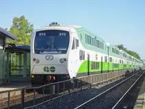 GO Transit Lakeshore West Line nach Hamilton in Burlington, 18.09.2019.