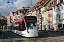 Strassenbahn Erfurt.
Mit verschiedenen Strassenbahntypen unterwegs am 18. September 2019.
Die  TATRAS  konnte ich nur noch auf der Stadtrundfahrt erleben.
Foto: Walter Ruetsch  
