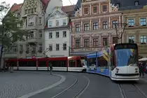 Strassenbahn Erfurt.
Mit verschiedenen Strassenbahntypen unterwegs am 18. September 2019.
Die  TATRAS  konnte ich nur noch auf der Stadtrundfahrt erleben.
Foto: Walter Ruetsch  
