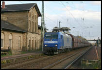 145CL203 RAG 203 fährt hier am 1.11.2005 mit dem Kohlependel in Richtung Ruhrgebiet durch den Bahnhof Hasbergen.