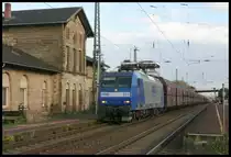 145CL203 RAG 203 fährt hier am 1.11.2005 mit dem Kohlependel in Richtung Ruhrgebiet durch den Bahnhof Hasbergen.