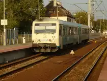 Arriva RP 628 619 im Dienst für Koleje Wielkopolskie als Regiozug von Wągrowiec nach Wolsztyn beim Halt im Bahnhof Poznań Wschód, Polen, 24.09.2019.