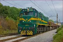 SŽ 664-110 zieht Güterzug  durch Maribor-Tabor Richtung Süden. /25.9.2019