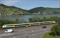Bahn am Mittelrhein. Mireo 463 003 bei Einfahrt nach Niederheimbach. Juni 2019.
