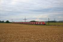 DB Regio S-Bahn Rhein Main 423 xxx + 423 xxx + 423 xxx am 09.09.19 bei Bad Vilbel Dortelweil 