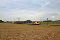 HLB Stadler Flirt 429 xxx + 429 xxx am 09.09.19 bei Bad Vilbel Dortelweil 