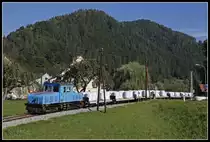 E4 mit Güterzug bei Mautstatt am 16.09.2019.