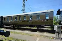 Ein alter Abteilwagen Klasse 4 war Anfang Juni 2019 im Bayerischen Eisenbahnmuseum Nördlingen ausgestellt.
