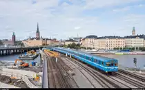 Tunnelbana Stockholm 2726 am 5. September 2019 auf der Söderströmsbron.