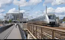 SJ X55 3753 verlässt am 5. September 2019 den Stockholmer Hauptbahnhof.