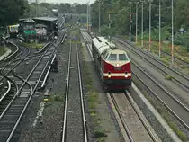 21.  September 2019, Lok 119 158-4 der Dampflokfreunde Berlin e.V. mit einem Sonderzug in Berlin hier in Höhe des Bahnhof Neukölln.